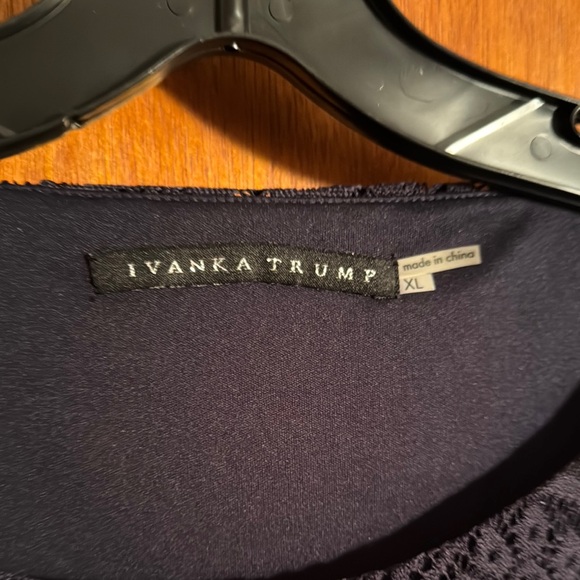 Women's Navy Lace Top - Picture 2 of 3